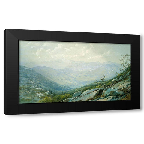 The Mount Washington Range, from Mount Kearsarge 1872 Black Modern Wood Framed Art Print with Double Matting by Richards, William Trost