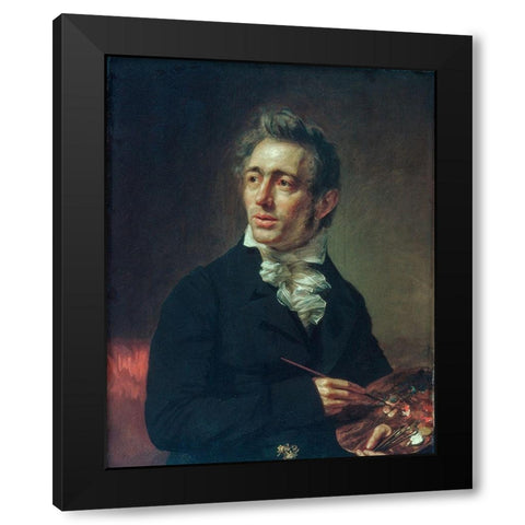 Self-portrait Black Modern Wood Framed Art Print by Waldo, Samuel Lovett
