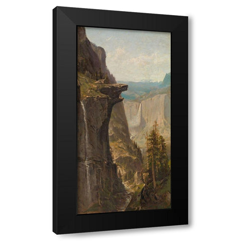 Yosemite Falls, from Glacier Point 1879 Black Modern Wood Framed Art Print by Keith, William