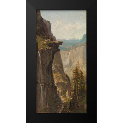 Yosemite Falls, from Glacier Point 1879 Black Modern Wood Framed Art Print by Keith, William