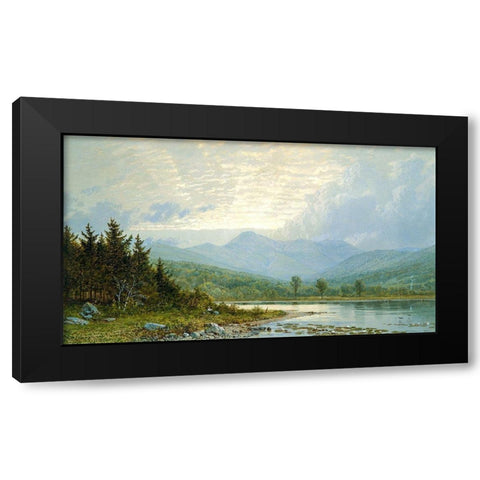 Sunset on Mount Chocorua, New Hampshire 1872 Black Modern Wood Framed Art Print with Double Matting by Richards, William Trost