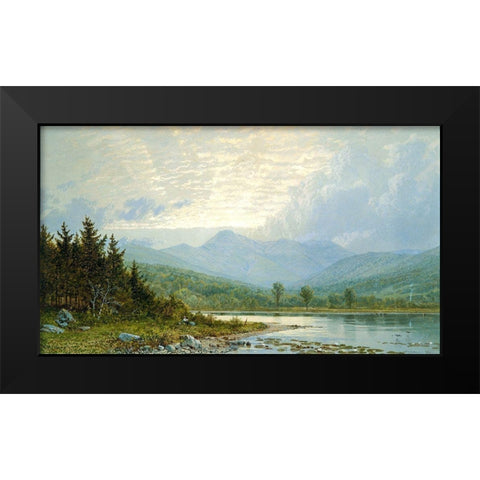 Sunset on Mount Chocorua, New Hampshire 1872 Black Modern Wood Framed Art Print by Richards, William Trost