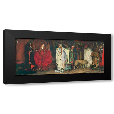 King Lear, Act I, Scene I Black Modern Wood Framed Art Print with Double Matting by Abbey, Edwin AustinÂ 
