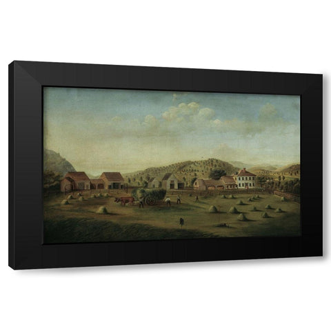 Leete Farm, West Claremont, New Hampshire Black Modern Wood Framed Art Print with Double Matting by Alexander, Francis