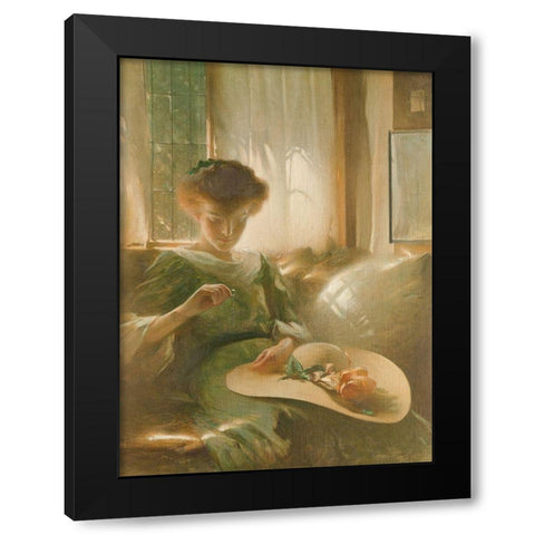 The Ring Black Modern Wood Framed Art Print by Alexander, John White