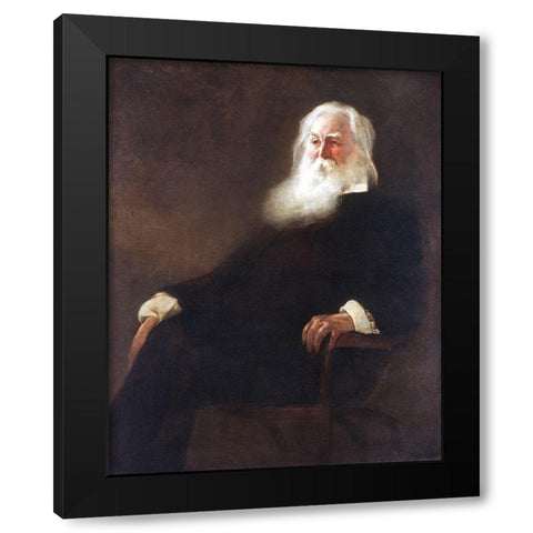 Walt Whitman Black Modern Wood Framed Art Print with Double Matting by Alexander, John White