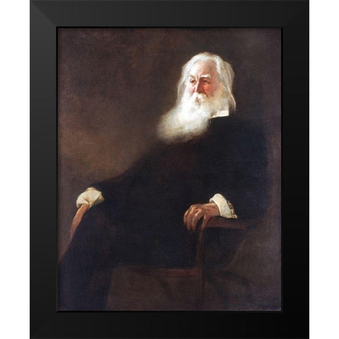 Walt Whitman Black Modern Wood Framed Art Print by Alexander, John White