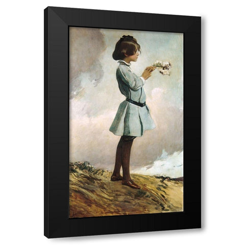 Geraldine Russell Black Modern Wood Framed Art Print by Alexander, John White
