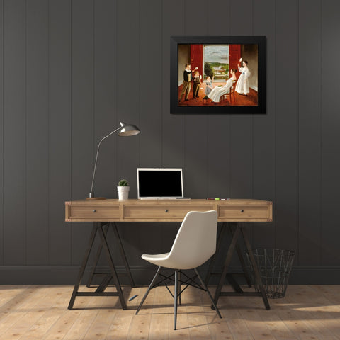 The Children of Nathan Starr Black Modern Wood Framed Art Print by Andrews, Ambrose