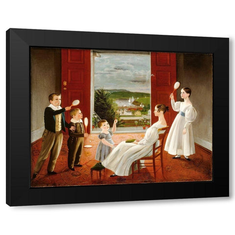 The Children of Nathan Starr Black Modern Wood Framed Art Print by Andrews, Ambrose