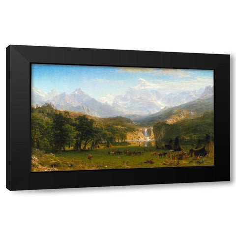 The Rocky Mountains, Landers Peak Black Modern Wood Framed Art Print by Bierstadt, Albert