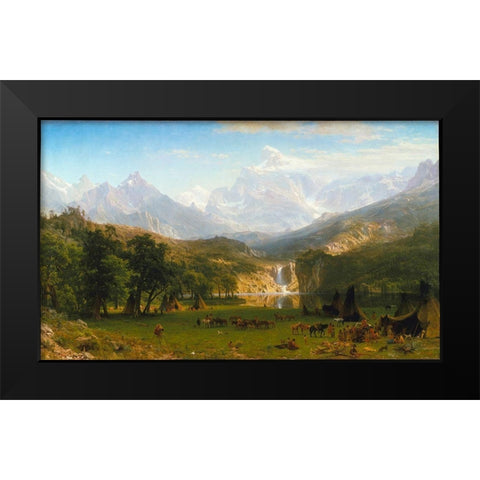 The Rocky Mountains, Landers Peak Black Modern Wood Framed Art Print by Bierstadt, Albert