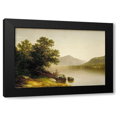 Lake George Black Modern Wood Framed Art Print by Casilear, John William