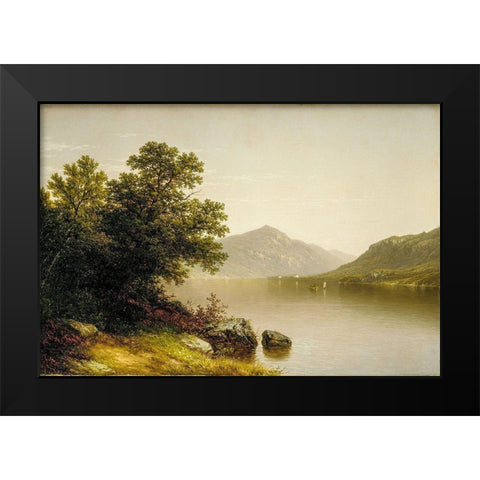 Lake George Black Modern Wood Framed Art Print by Casilear, John William