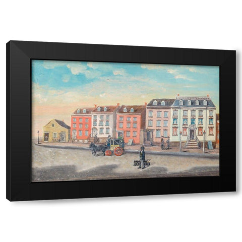 The Boot Black Black Modern Wood Framed Art Print with Double Matting by Chappel, William P.