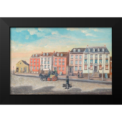 The Boot Black Black Modern Wood Framed Art Print by Chappel, William P.