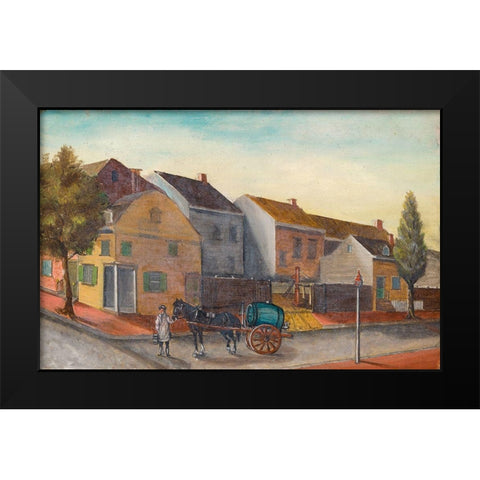 Tea water pump Black Modern Wood Framed Art Print by Chappel, William P.