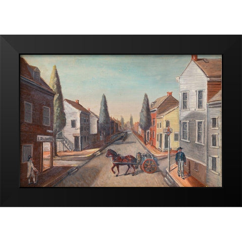 The Sewer Black Modern Wood Framed Art Print by Chappel, William P.