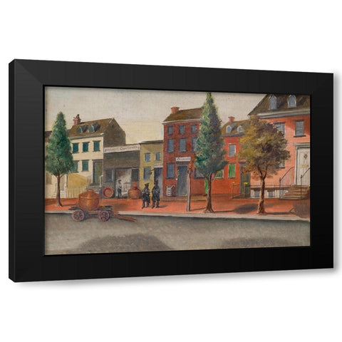 Chimney Sweeps Black Modern Wood Framed Art Print with Double Matting by Chappel, William P.