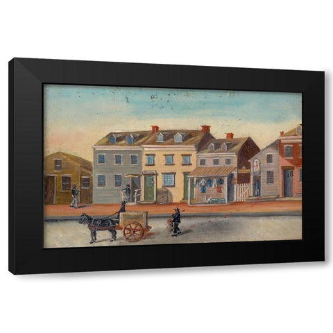 The Dog Killer Black Modern Wood Framed Art Print by Chappel, William P.