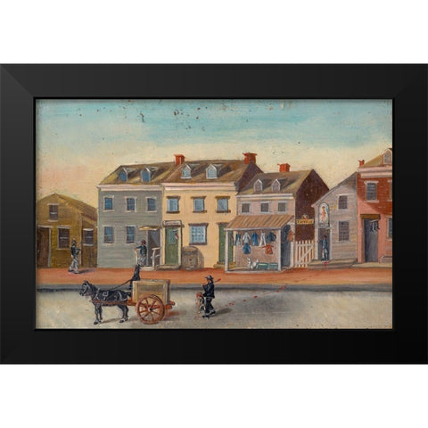 The Dog Killer Black Modern Wood Framed Art Print by Chappel, William P.