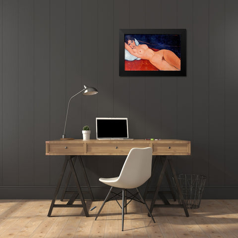 Staatsgalerie - Stuttgart Black Modern Wood Framed Art Print by Modigliani, Amedeo