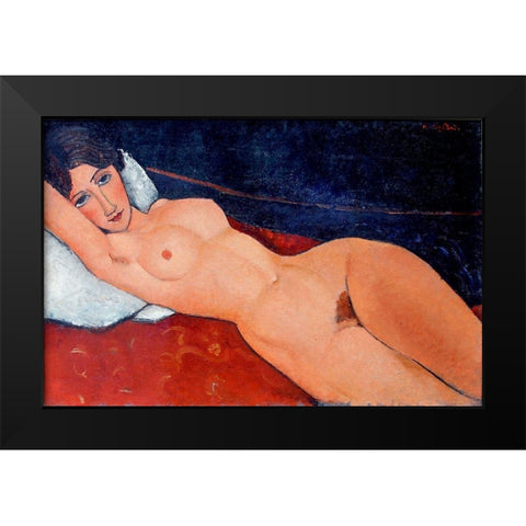Staatsgalerie - Stuttgart Black Modern Wood Framed Art Print by Modigliani, Amedeo