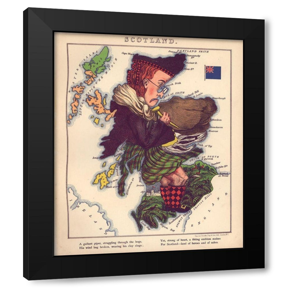 Anthropomorphic Map of Scotland by Vintage Maps – frametowall