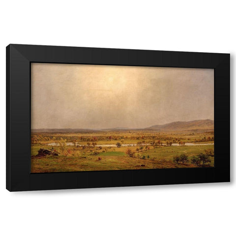 Pompton Plains, New Jersey Black Modern Wood Framed Art Print with Double Matting by Cropsey, Jasper Francis