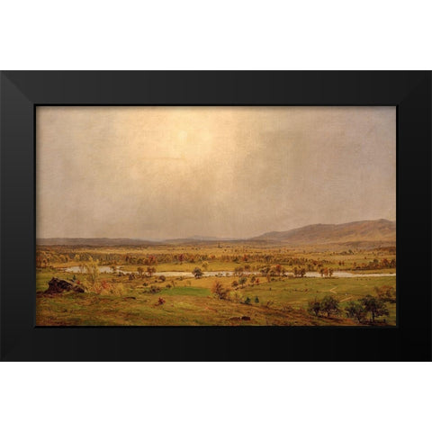 Pompton Plains, New Jersey Black Modern Wood Framed Art Print by Cropsey, Jasper Francis