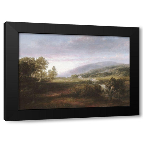 Spring Landscape Black Modern Wood Framed Art Print with Double Matting by Doughty, ThomasÂ 