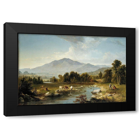 High Point: Shandaken Mountains Black Modern Wood Framed Art Print with Double Matting by Durand, Asher Brown