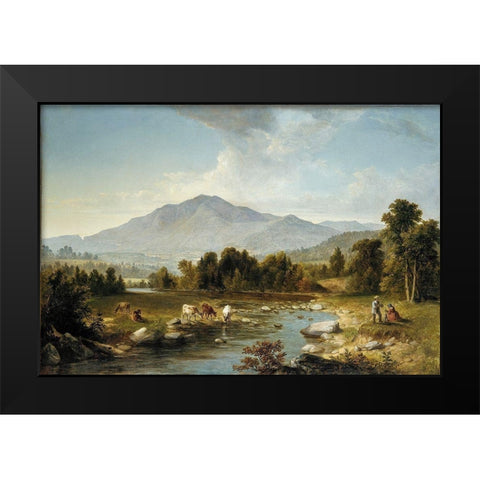 High Point: Shandaken Mountains Black Modern Wood Framed Art Print by Durand, Asher Brown