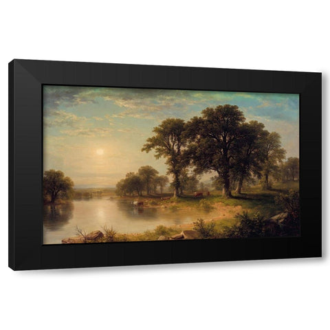 Summer Afternoon Black Modern Wood Framed Art Print with Double Matting by Durand, Asher Brown