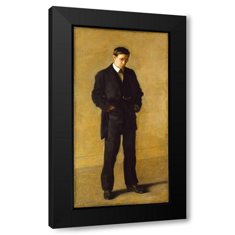 The Thinker: Portrait of Louis N. Kenton Black Modern Wood Framed Art Print with Double Matting by Eakins, Thomas