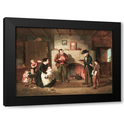 Taking the Census Black Modern Wood Framed Art Print with Double Matting by Edmonds, Francis WilliamÂ 