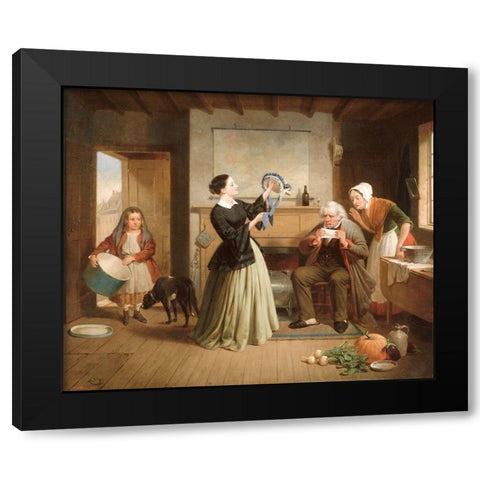 The New Bonnet Black Modern Wood Framed Art Print by Edmonds, Francis WilliamÂ 