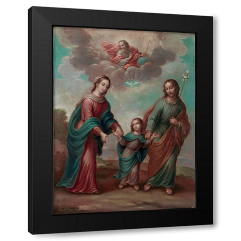 The Return of the Holy Family from Egypt Black Modern Wood Framed Art Print with Double Matting by EnrÃ­quez, Nicolas