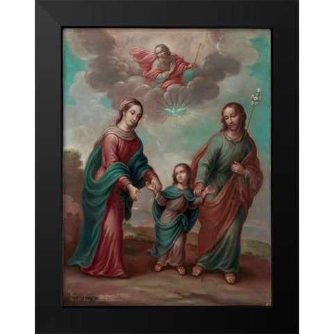 The Return of the Holy Family from Egypt Black Modern Wood Framed Art Print by EnrÃ­quez, Nicolas