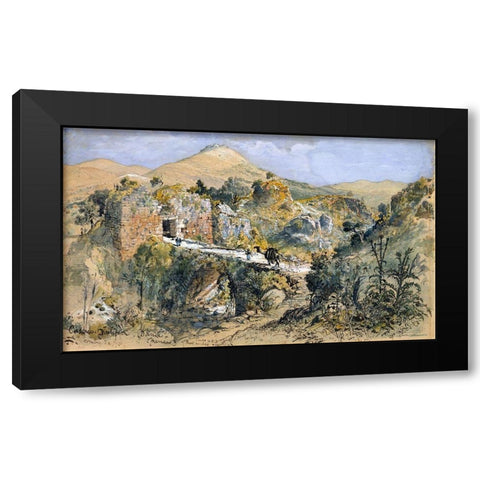 Caesarea Philippi (Banias) Black Modern Wood Framed Art Print with Double Matting by Fenn, Harry