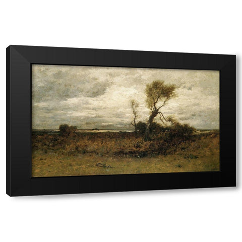 Near the Coast Black Modern Wood Framed Art Print by Gifford, Robert SwainÂ 