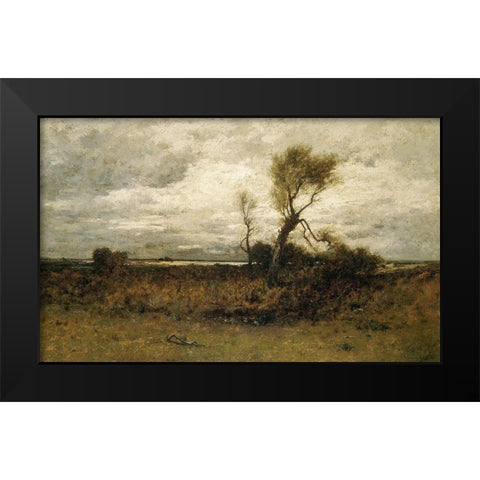 Near the Coast Black Modern Wood Framed Art Print by Gifford, Robert SwainÂ 