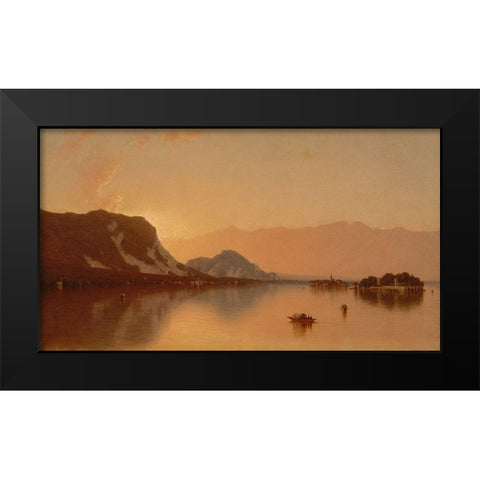 Isola Bella in Lago Maggiore Black Modern Wood Framed Art Print by Gifford, Sanford Robinson