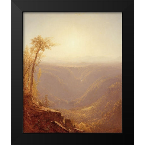 A Gorge in the Mountains (Kauterskill Clove) Black Modern Wood Framed Art Print by Gifford, Sanford Robinson