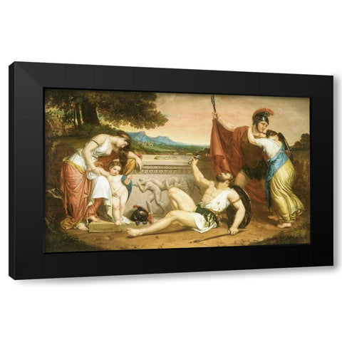The Wages of War Black Modern Wood Framed Art Print by Gray, Henry Peters