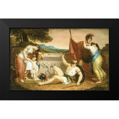 The Wages of War Black Modern Wood Framed Art Print by Gray, Henry Peters