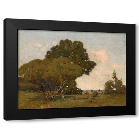The Trees, Early Afternoon, France Black Modern Wood Framed Art Print by Harper, William A.