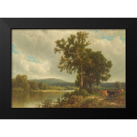 Scene at Napanoch Black Modern Wood Framed Art Print by Hart, William
