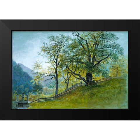 Vahrn in Tyrol near Brixen Black Modern Wood Framed Art Print by Haseltine, William Stanley