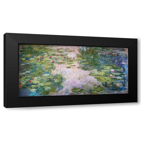 Waterlillies Black Modern Wood Framed Art Print by Monet, Claude